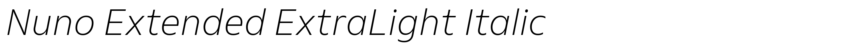 Nuno Extended ExtraLight Italic